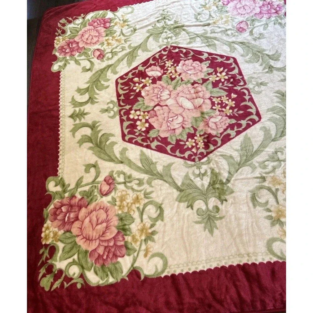 Vtg. Stellamor WONU Fleece Safari Blanket 78